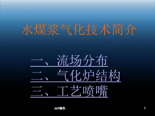 关于水煤浆气化技术的简介ppt课件