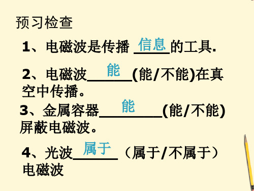 初中物理  电磁波4 北师大版3优秀课件