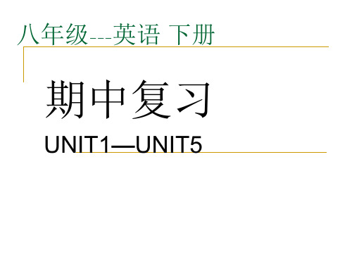 人教版新目标八英语_下期1到5单元复习精品课件