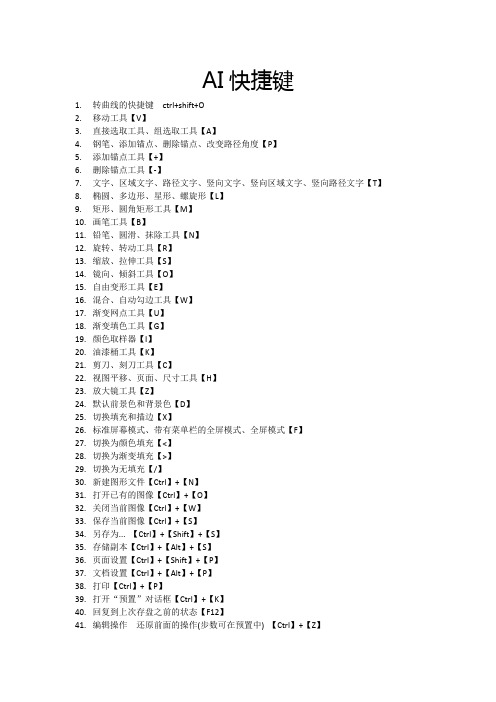 AI常用快捷键