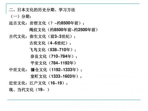 《日本文化概论》第二节