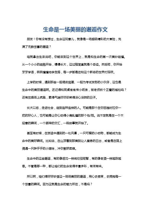 生命是一场美丽的邂逅作文