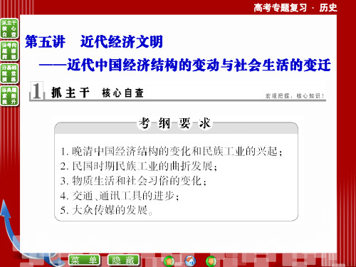 近代经济文明——近代中国经济结构的变动与社会生活的变迁