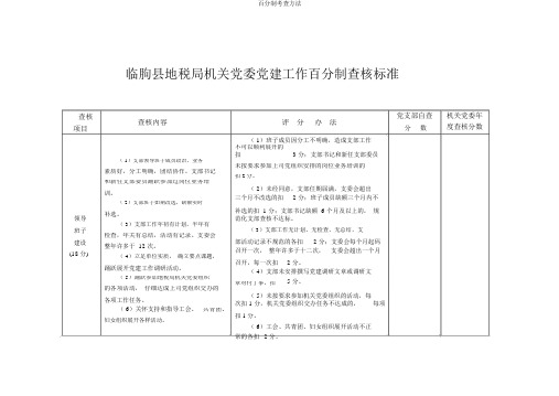 百分制考核办法