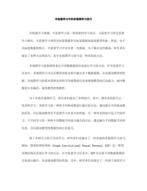 半监督学习中的多视图学习技巧(九)