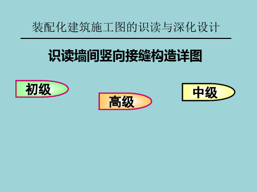 装配化建筑施工图的识读与深化设计识读墙间竖向接缝构造详图