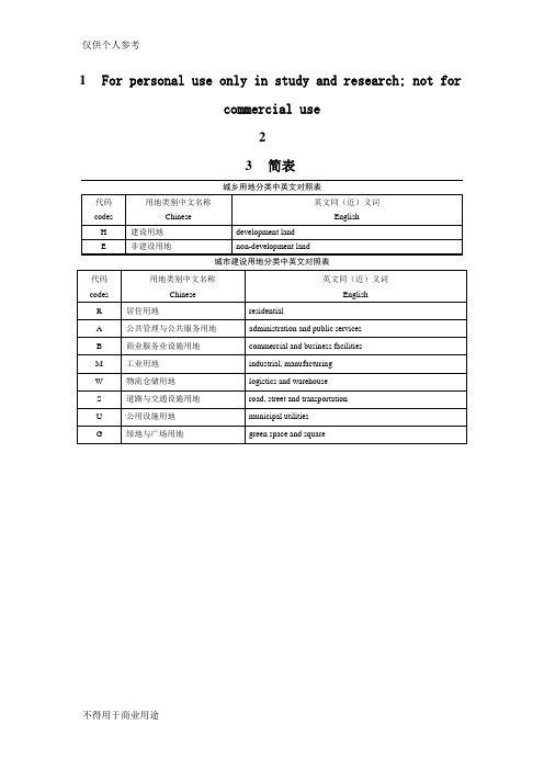 城市用地分类与规划建设用地标准 GB50137-2011