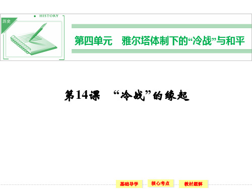 4.14 “冷战”的缘起 教学课件(岳麓版选修3)