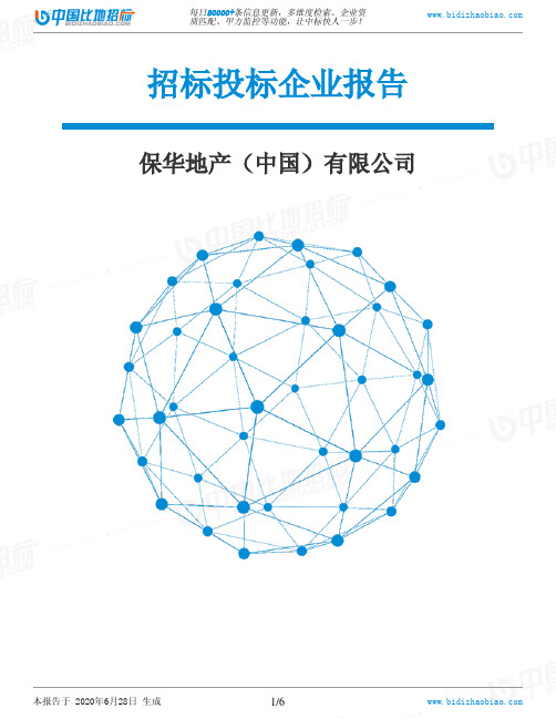 保华地产(中国)有限公司-招投标数据分析报告