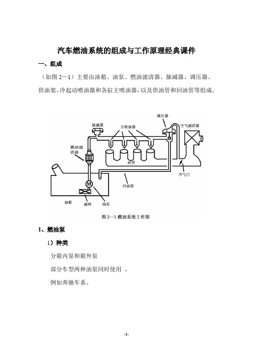 汽车燃油系统的组成与工作原理经典课件