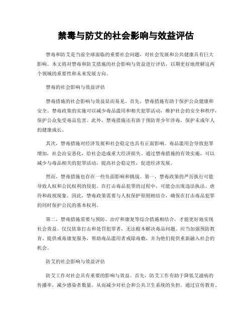 禁毒与防艾的社会影响与效益评估