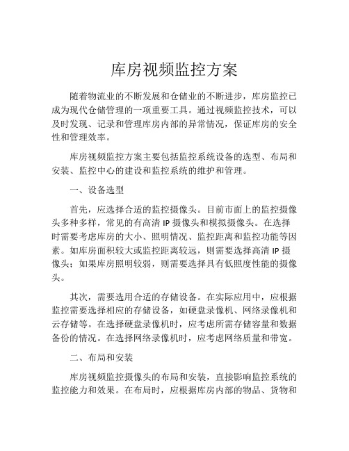 库房视频监控方案