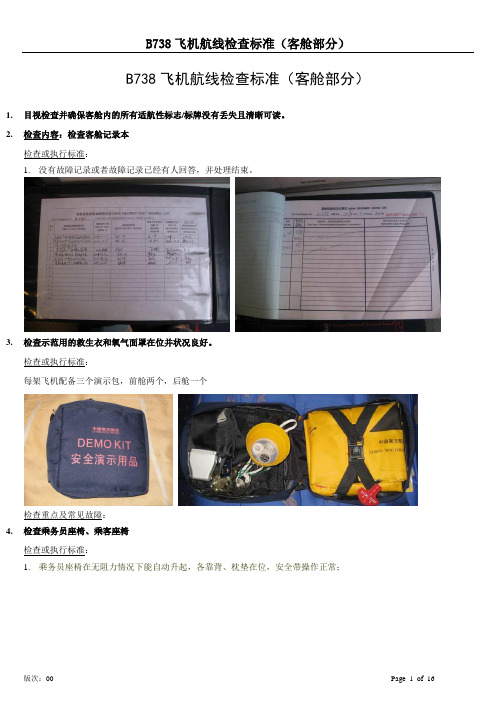 B738飞机航线检查标准(客舱)