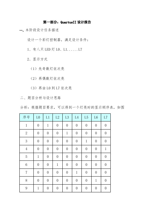 EDA课程设计一个彩灯控制器