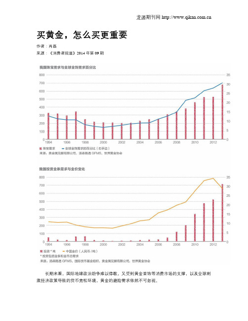 买黄金,怎么买更重要