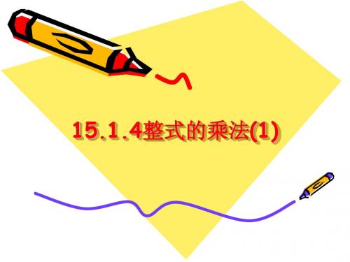 15.1.4 整式的乘法(1)