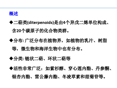 25知识点7二萜天然药物化学