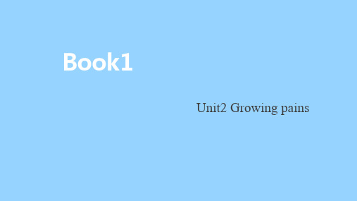 必修一 Unit2 Growing pains 2021届译林牛津版高考英语词汇插册复习