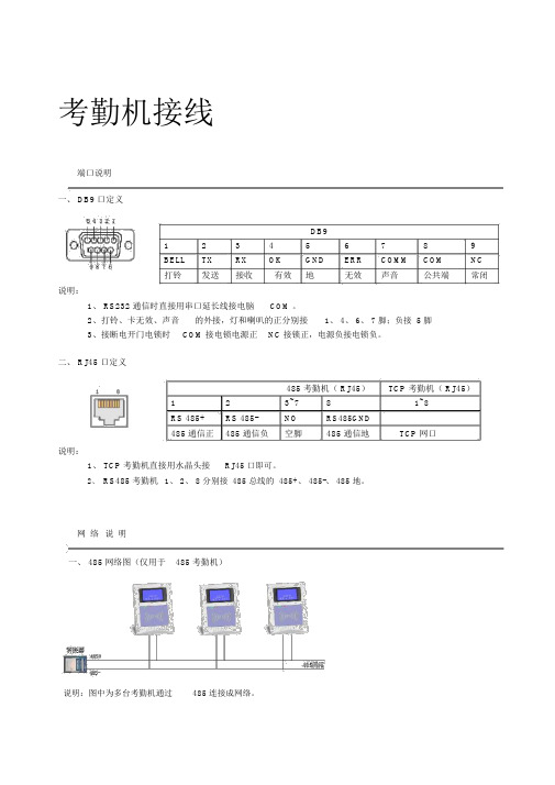 考勤机接线