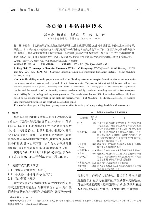 鲁页参1井钻井液技术
