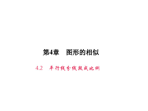 4.2 平行线分线段成比例