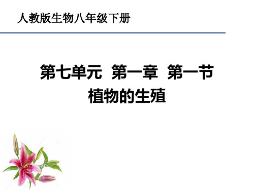 初二八下生物 第七单元 第一章植物的生殖课件