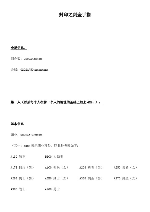 火焰纹章系列金手指