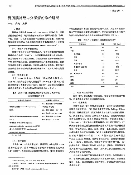 胃肠胰神经内分泌瘤的诊治进展