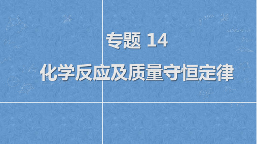 2023年福建省中考化学一轮知识点梳理专题14 化学反应及质量守恒定律