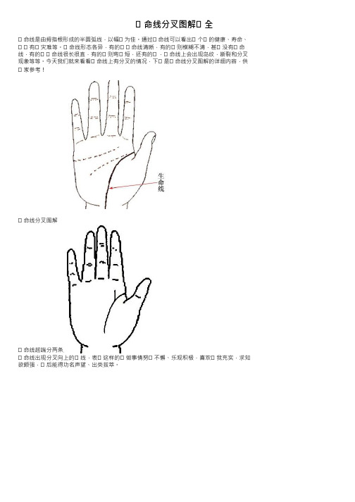 生命线分叉图解大全