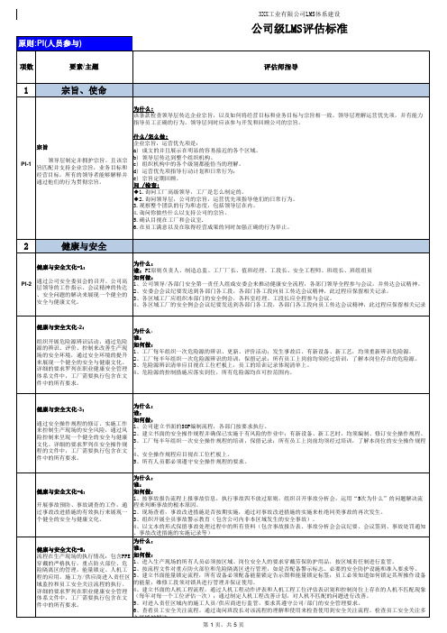 PI工厂评估标准-新