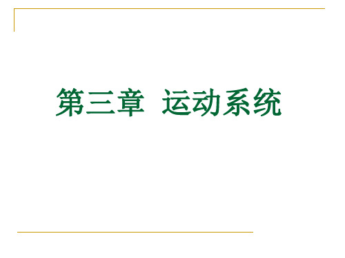 解剖学与组织胚胎学第三章 运动系统