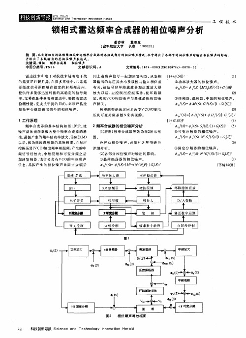 锁相式雷达频率合成器的相位噪声分析