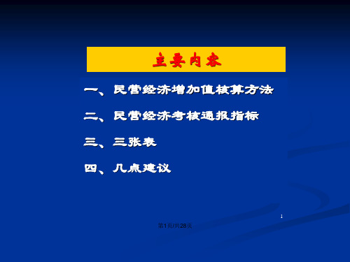 民营经济增加值核算方法