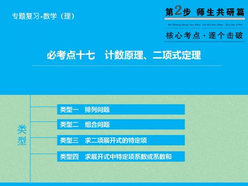 高考数学二轮复习专题7 必考点17 计数原理、二项式定理课件 理