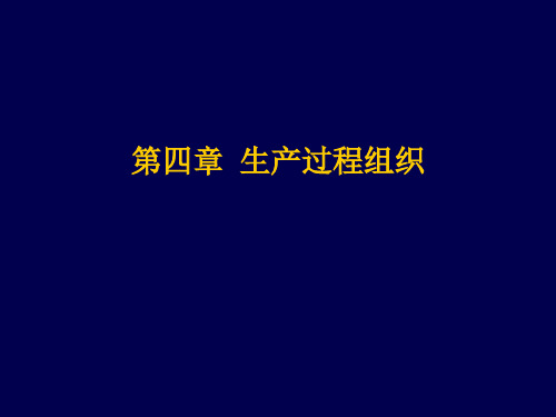 第四章 生产过程组织(2) 2012职称经济师工商管理专业初级课程讲义 专业知识与实务(初级)