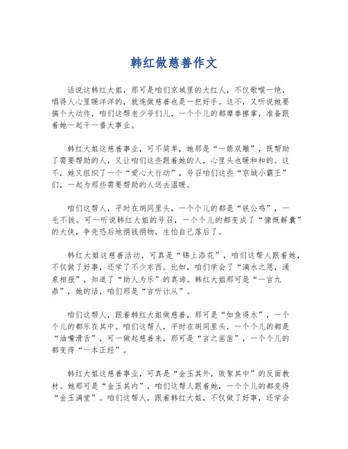 韩红做慈善作文