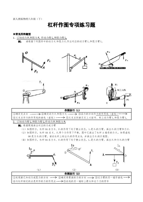 八年级下杠杆作图专项练习题