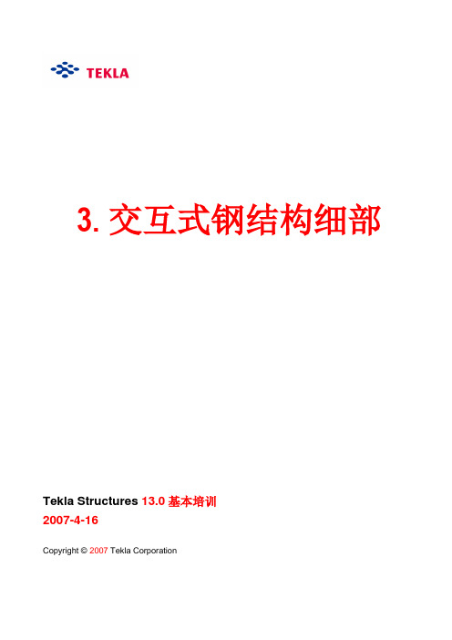 Tekla Structures初级教材3要点