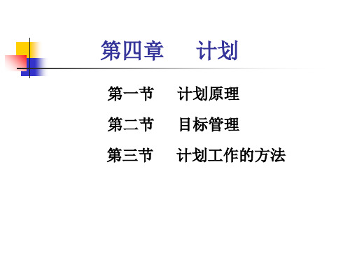 管理学第四章计划