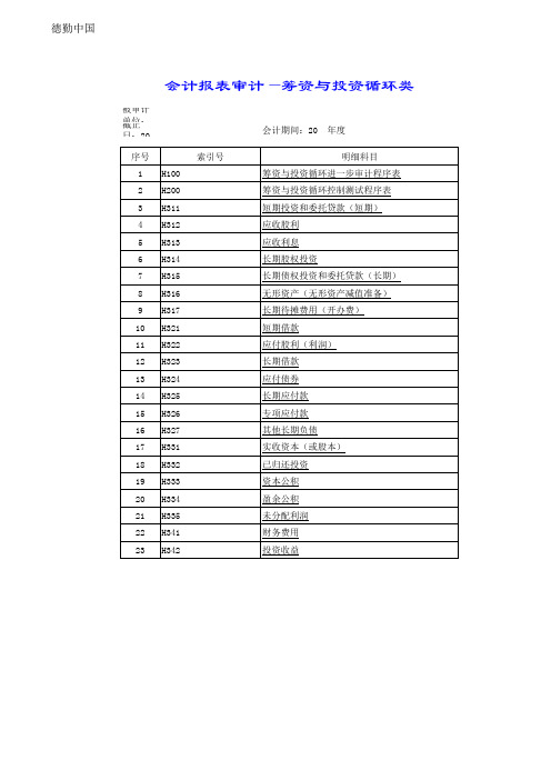 内审表格01(德勤)