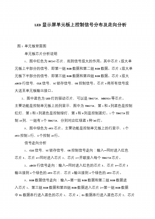 LED显示屏单元板上控制信号分布及走向分析