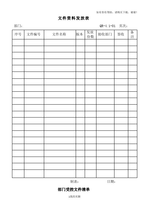 ISO9001申请认证表格大全(DOC 72页)