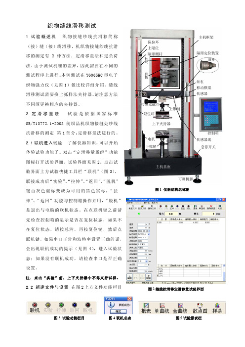 织物缝线滑移测试