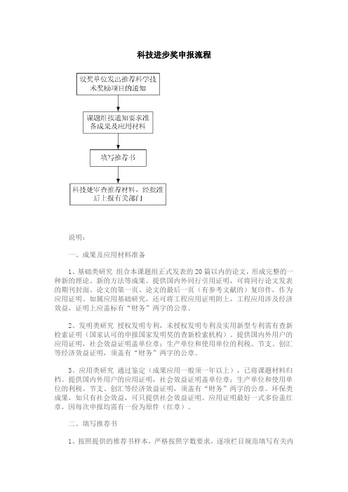 科技进步奖申报流程