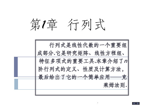 线性代数-行列式(完整版)ppt课件