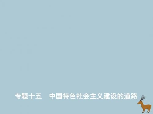 2019高考历史二轮复习专题十五中国特色社会主义建设的道路课件