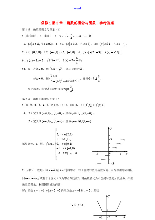 2012高中数学 第2章 函数的概念与图象配套练习1 苏教版必修1