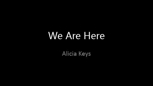 we are here