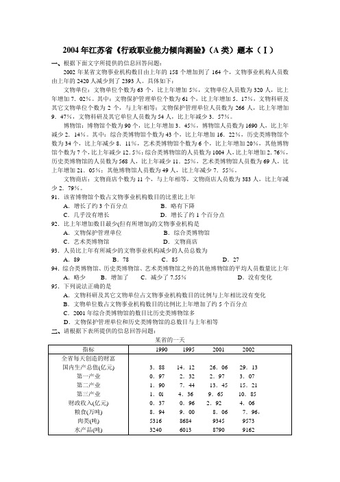 各省市资料分析真题汇集(3)